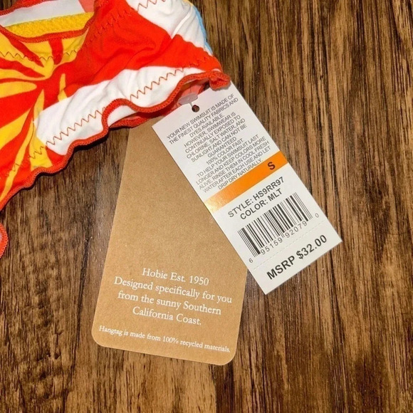 Hobie NWT Flower Print Bikini Bottom. Size small. - Picture 4 of 8